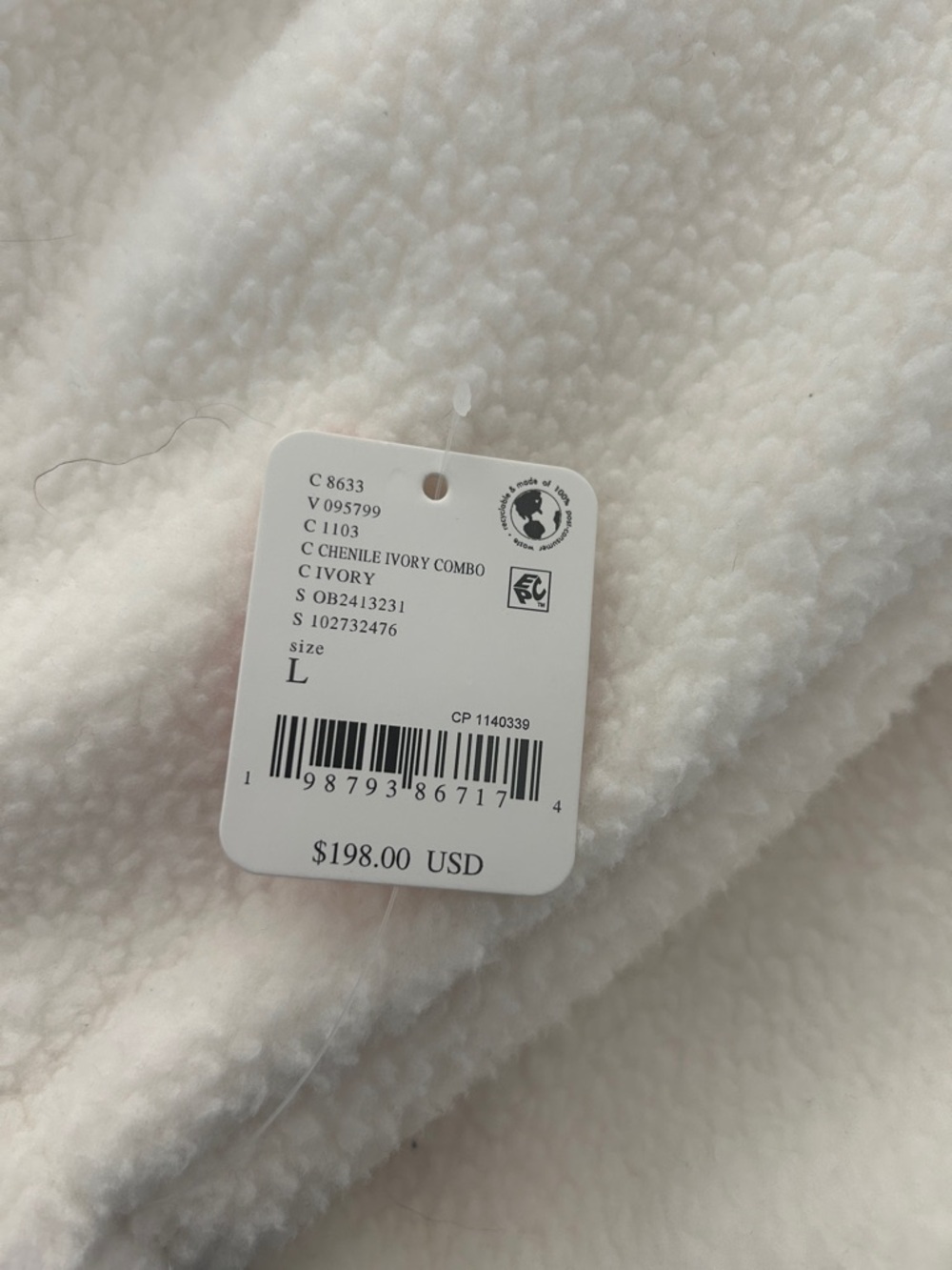 FP Movement by Free People Cream Sherpa Zip Jacket with Embroidered Accents - Picture 13 of 16